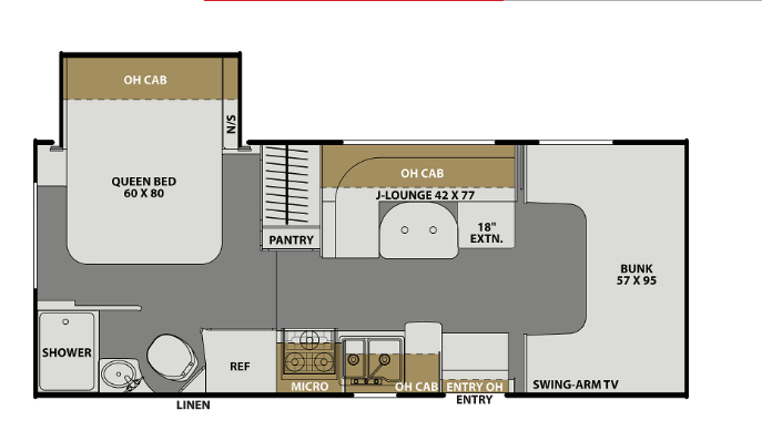 2023 COACHMEN FREELANDER 21RS, , floor-plans-day image number 0